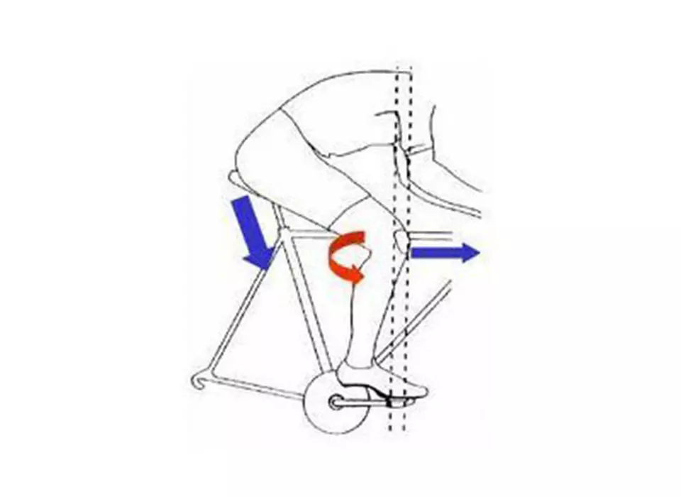 disegno di un ciclista in sella che spiega la pedalata corretta per l'articolo Agilità vs Forza: Pedalare agile o pedalare duro?