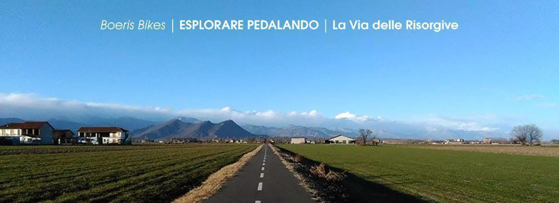 Copertina dell'articolo di Boeris Bikes Torino La via delle Risorgive esplorare pedalando con l'immagine di uno dei rettilinei percorsi da Villafranca per Airasca
