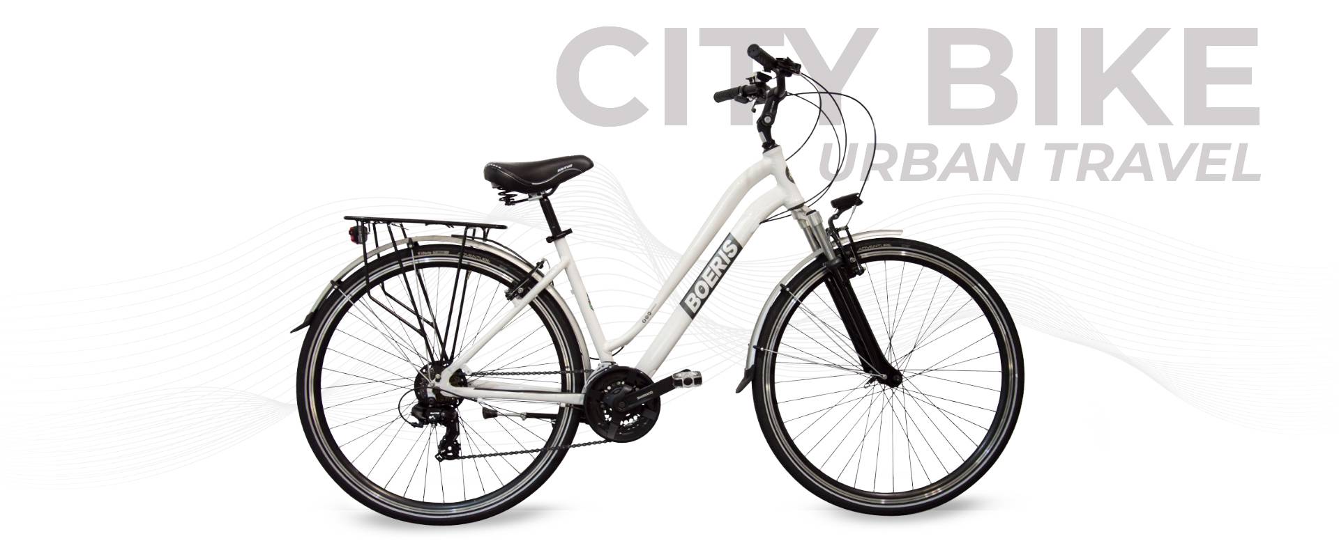 City bike urban travel Boeris Bikes Torino colore bianco