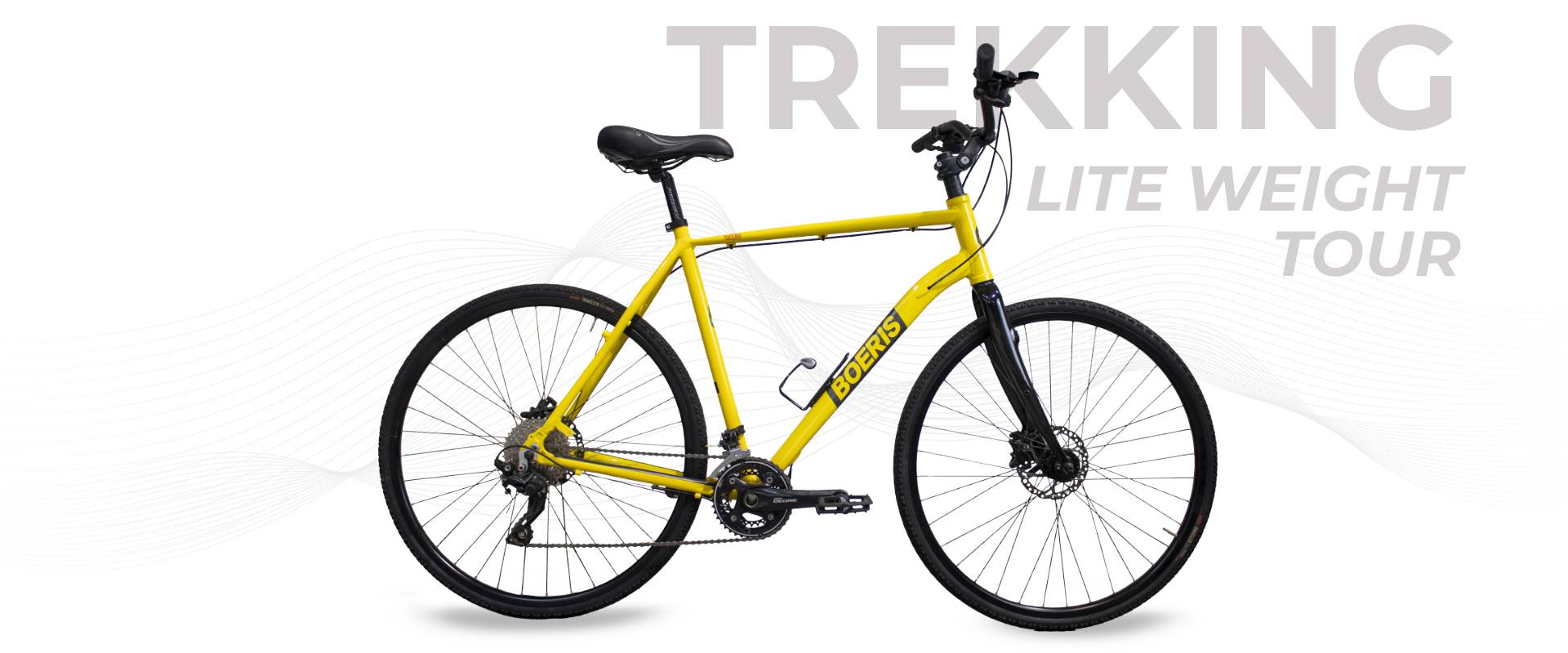 trekking bike lite weight tour Boeris Bikes Torino colore giallo