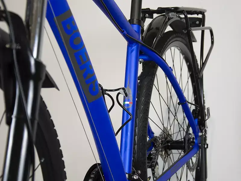 Dettaglio Trekking Bike Boeris Bike Torino blu
