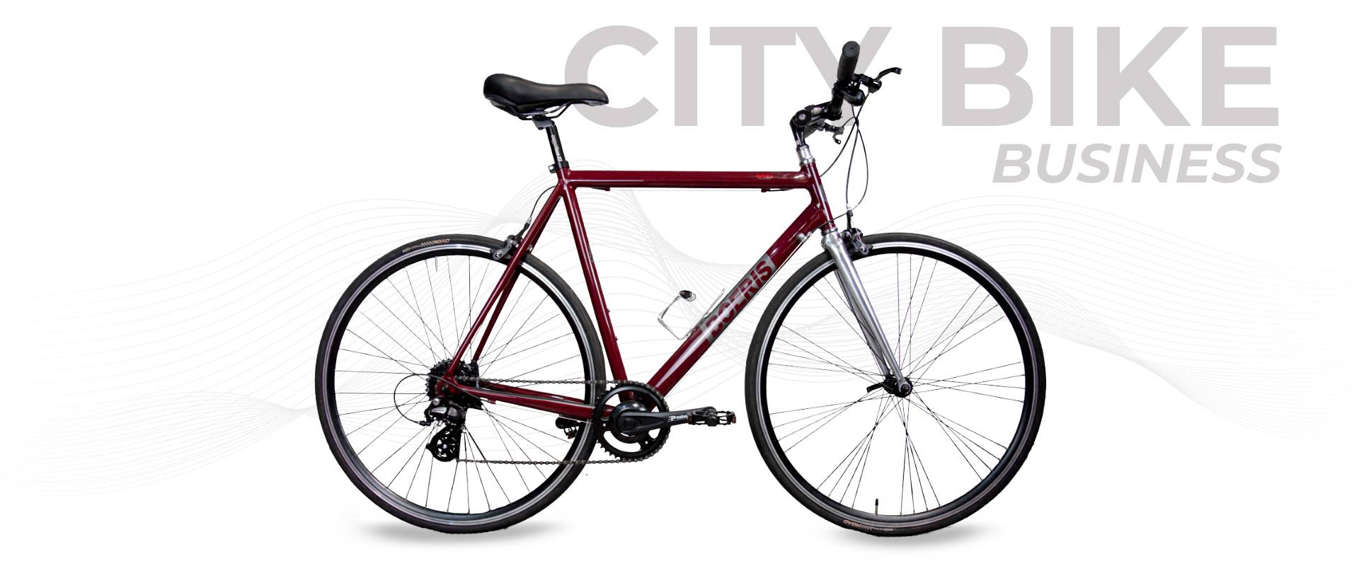 City bike business Boeris Bikes Torino colore amaranto e argento